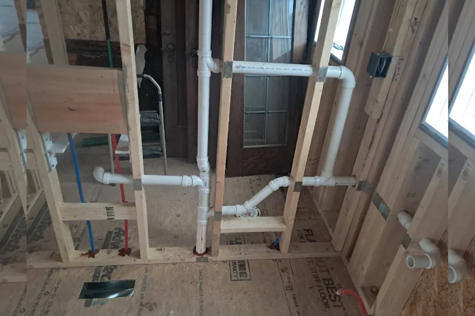 New construction rough plumbing installation in Erin, WI.